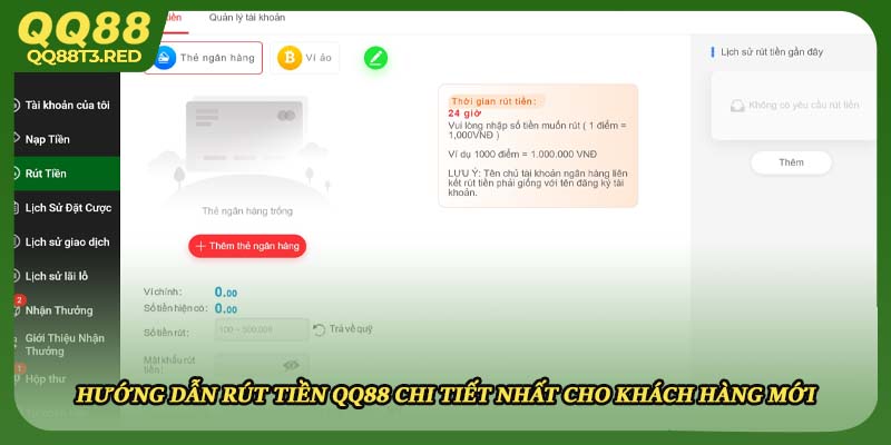 Hướng dẫn rút tiền QQ88 chi tiết nhất cho khách hàng mới