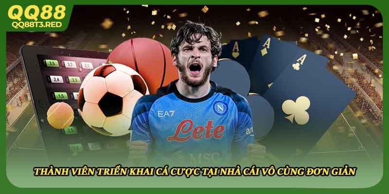 Thành viên triển khai cá cược tại nhà cái vô cùng đơn giản